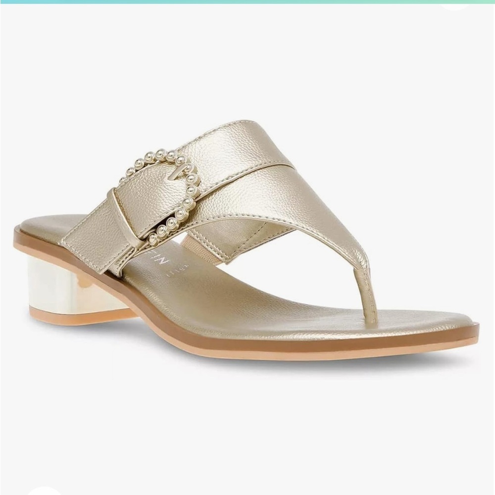 NWOT Platinum Anne Klein Women's Tillie Heeled Sandal; Size 8.5